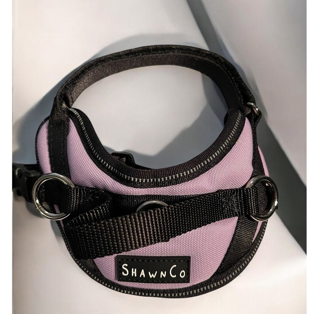 ShawnCo Essential Dog Harness, No-Pull Pet Vest w/ 3 Leash Size XS, Lilac NEW